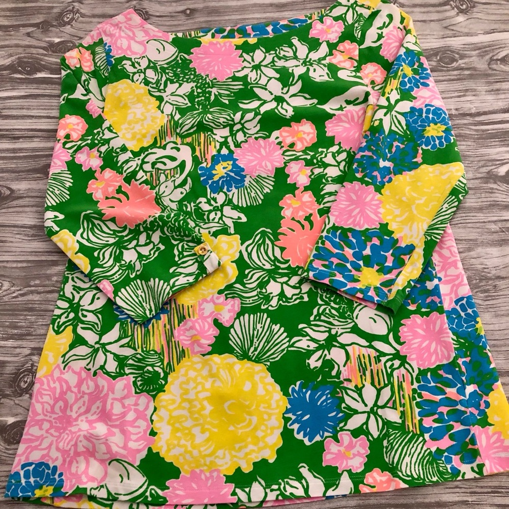 Lilly Pulitzer Print Top Large Excellent
